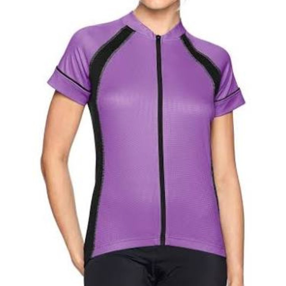 CANARI L Dream Jersey Purple Zip Cycling Top Shirt